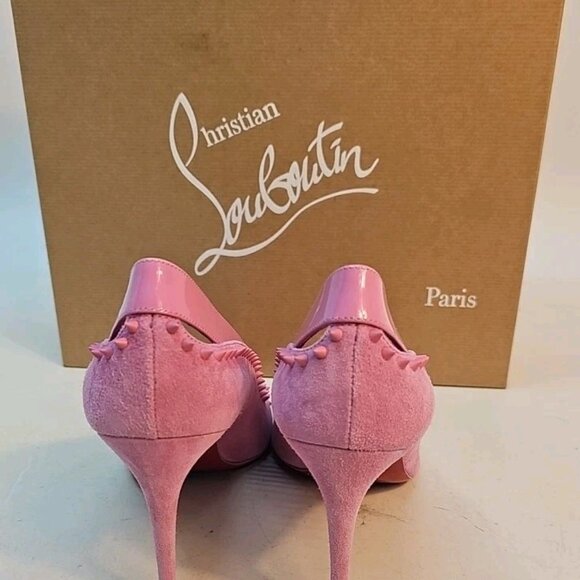 Christian Louboutin Duvette Spikes 85 Cutout Leather Heeled Pumps - Picture 5 of 8